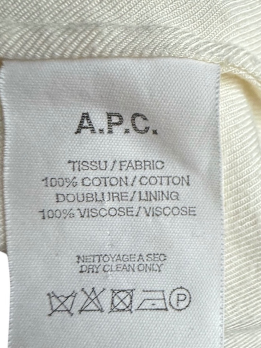 A.P.C. x Vanessa Seward White Square Lace Off Shift Dress Sz L - Picture 9 of 10